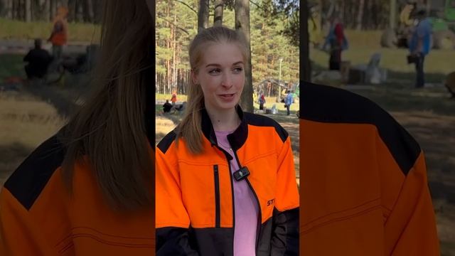 Юная спортсменка Лесоруб 2024 Карелия #zimani #stihl #husqvarna