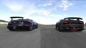 Bugatti Veyron vs Lamborghini Sesto Elemento