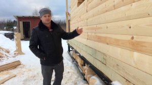 Деревянные стены в брусовом дома. Соединение бруса и сопряжение стен длинной более 6 метров