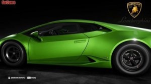 Демонстрация крутой тачки Lamborghini Huracan игровой мультик про зелёную гоночную машинку. бибика