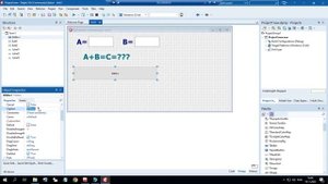 Программа сложения двух чисел.  Приложение с формой. Среда разработки Delphi