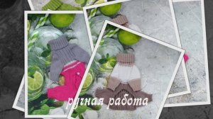 Комбинезоны на собак вязаные , ручная работа.
