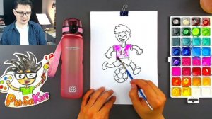 Как нарисовать ФУТБОЛ - Рисуем спорт с Well Well