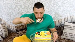 Атя и Тася учат папу правильно питаться и заниматься спортом