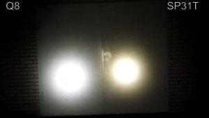 Ночной тест фонарика Sofirn Q8 сравнение с SF11. C8A. SP31T