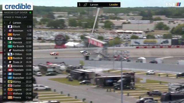 Кайл Ларсон продолжает лидировать на этапах в Дувре | NASCAR НА FOX HIGHLIGHTS