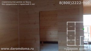 Одноэтажный дом из бруса Планировка проекта деревянного дома 8х9 из профилированного бруса под ключ