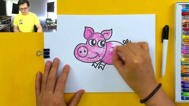Риуем СВИНКУ простые рисунки с РыбаКит