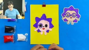 Пластилин для МАЛЫШЕЙ лепка Малышарики  РыбаКит папа рисует