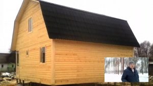 Дом из бруса 8х8 с эркером и балконом. Обзор строительства брусового дома под ключ за 20 дней