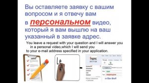 № 279 Оставляйте вашу заявку и я отвечу на ваш вопрос в персональном видео.