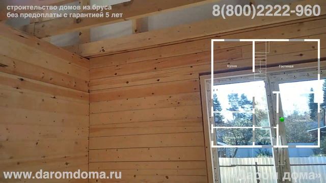 Проект загородного дома с тремя спальнями. Зимний дом из бруса с мансардой в два этапа