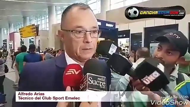 Alfredo Arias, técnico del Club Sport Emelec rumbo a Perú 2017.03.12