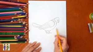 Как нарисовать синичку. Онлайн-школа рисования "Малевашки"