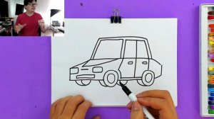 Рисуем МАШИНУ полиции - уроки рисования