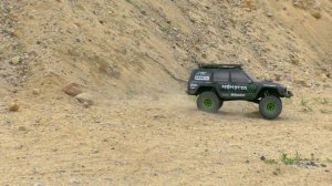 Monster Energy Jeep Cherokee Axial SCX10II Jeepspeed Suspension Test