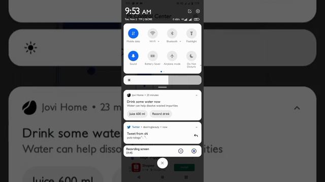 Iphone style notification bar for Android phones.