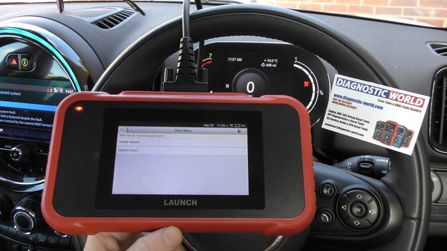 Mini SRS Airbag Light Reset With LAUNCH CRP129E Countryman Hatch Clubman Paceman Convertible Coupe