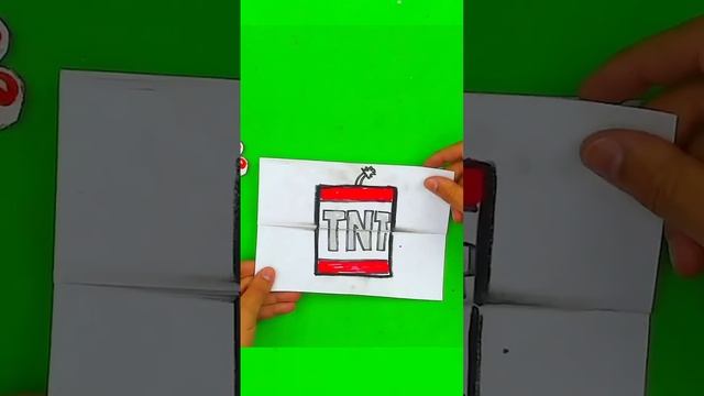 Раскладушка открытка сюрприз к репер из Minecraft #рыбакит ￼