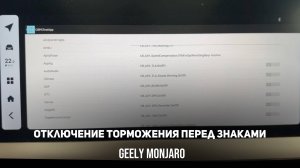 Как отключить торможение перед знаками ограничения скорости на g-pilot Джили Монжаро/ Geely Monjaro