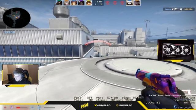 S1MPLE и M0NESY СОБРАЛИ СТАК ДЛЯ FACEIT PREM (CS:GO)