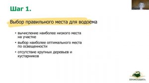 Лекция "Правила обустройства водоема в саду"