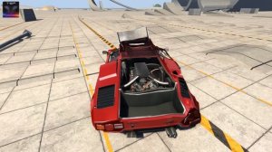 BeamNG drive - Lamborghini Countach CRASH TESTING