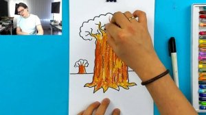 Рисуем БАОБАБ в книжке РыбаКит - уроки рисования