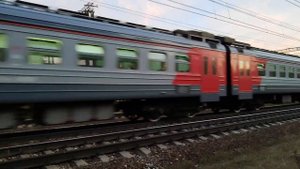 Кософарик"! Электропоезд ЭД4М-0470 Осенним вечером на МЦД-4