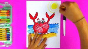 Как нарисовать КРАБА - уроки рисования от РыбаКит