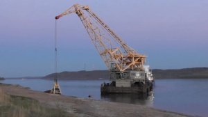 Буксир -толкач ОТ 2022. Плавучий кран СК 3. Звенигово 2018