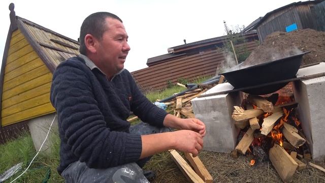 Настоящий жареный Баран  для Рабочих на стройке