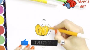 How to draw a colorful Pumpkin \ draw and coloring