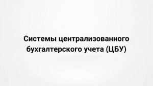 Системы централизованного бухгалтерского учета ЦБУ (29.11.2023)