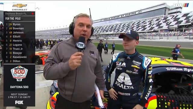 21-летний Уильям Байрон завоевал поул в Daytona 500 | NASCAR RACE HUB