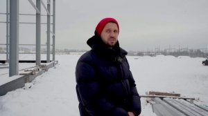 Процесс возведения металлического каркаса
