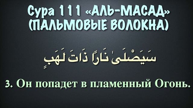 Сура 111 аль-Масад (арабские и русские титры) - Мухаммад Люхайдан