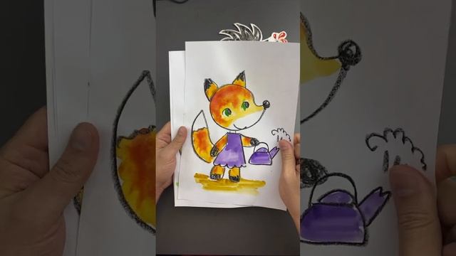 Смотрю лисичек  #простыерисунки