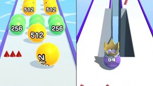 BALL run 2048  vs Ball Merge 2048 Gameplay walktrough android iOS