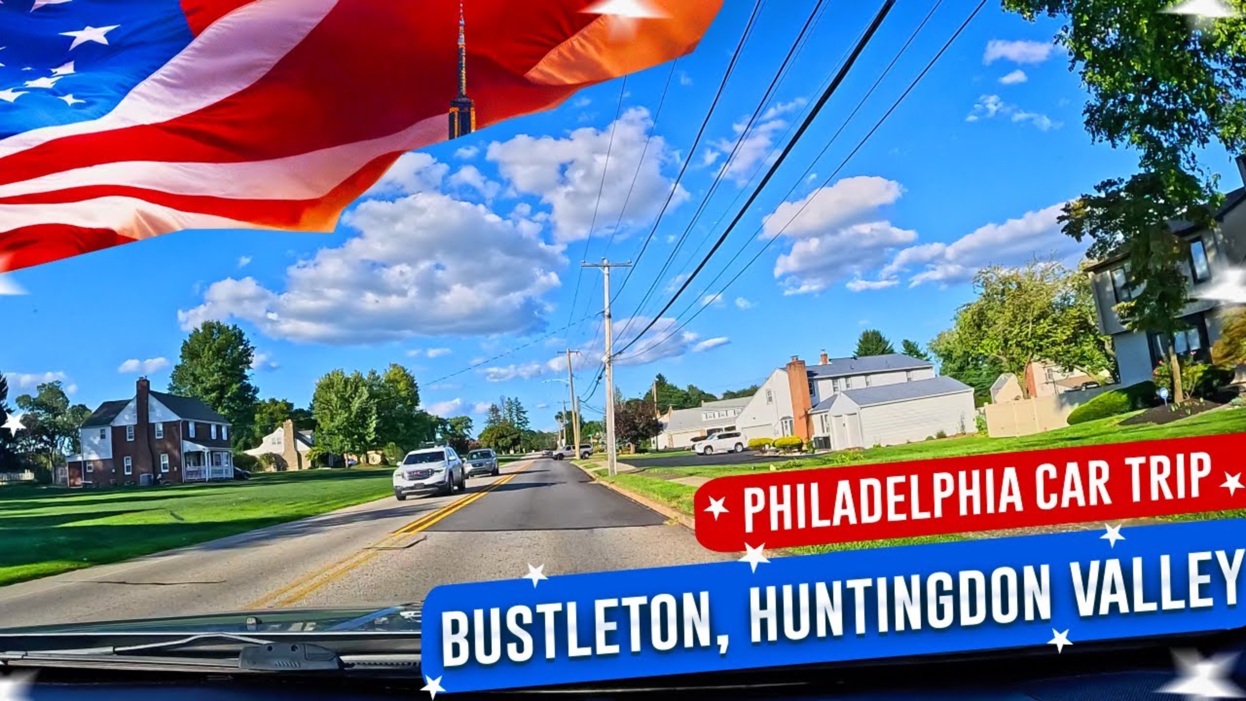 Philadelphia car trip — Bustleton, Huntingdon Valley
