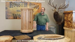 Rustic Raised Panel Cherry Taxidermy Pedestal Base - Perfect For Pedestal Deer Mounts