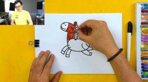 Как нарисовать ЛОШАДКУ - уроки рисования от РыбаКит