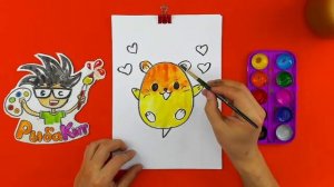 Простые рисунки ХОМЯЧКИ РыбаКит папа рисует