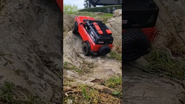 up and over #scx24 #bronco #radiocontrol #rc #rccrawler #fyp #offroad #crawling