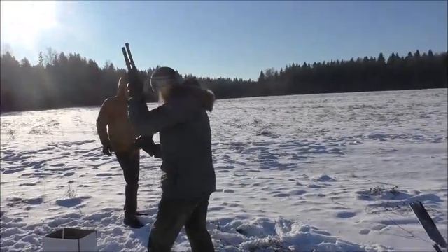 Стрельба из Хатсан Экскорт МПС с пистолетной рукояткой