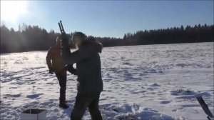 Стрельба из Хатсан Экскорт МПС с пистолетной рукояткой