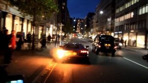 LAMBORGHINI FIRE! GUMBALL TRON AVENTADOR ON FIRE IN LONDON