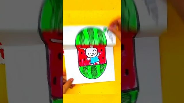 Открытка сюрприз раскладушка арбуз ￼