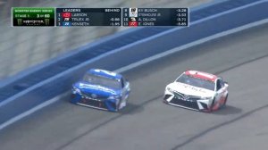 Брэд Кеселовски вращается после неудачного старта | ФОНТАНА 2017 | NASCAR on FOX