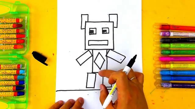 Рисунки ГЕОМЕТРИЯ просто рисуем РыбаКит папа рисует смотреть онлайн